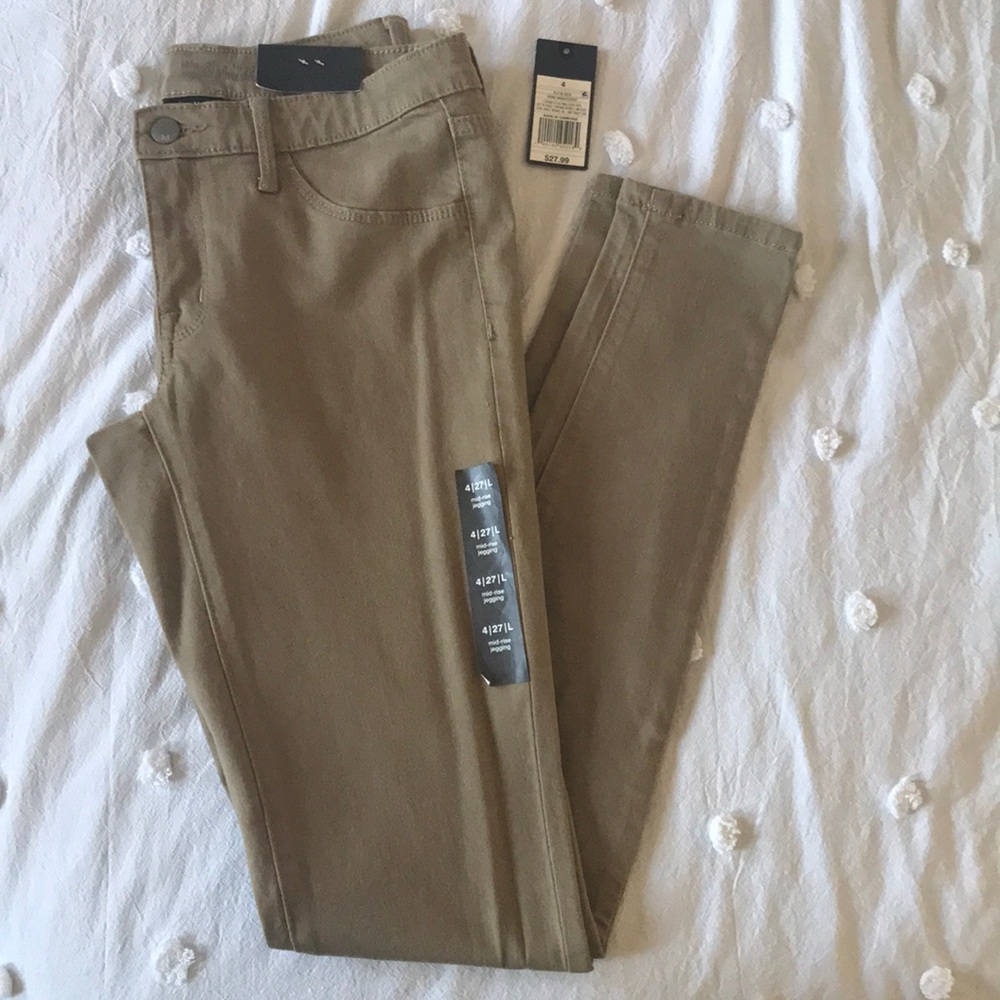 Mossimo khaki mid rise jeggings